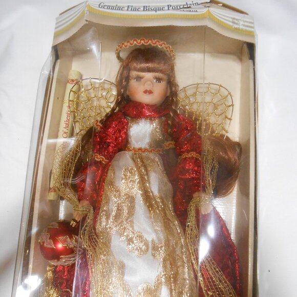NIB COLLECTORS CHOICE LIMITED EDITION CHRISTMAS GOLD ANGEL WINGS 16" DOLL w/ COA - Picture 1 of 14